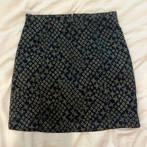 Free people fitted stretch denim mini skirt